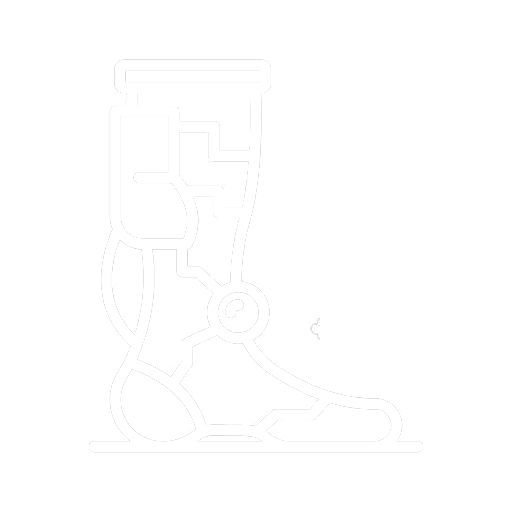 Ankle prosthesis white